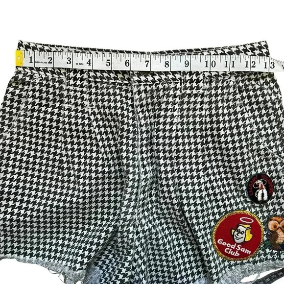 Rare - One of a Kind Vintage - Houndstooth Denim Cutoffs - Picture 3 of 11